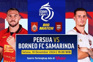 Siaran Langsung BRI Liga 1: Persija vs Borneo FC di Vidio Siaran Langsung BRI Liga 1: Persija vs Borneo FC di Vidio