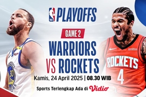 Link Nonton NBA Playoffs Game 2: Golden State Warriors vs Houston Rockets di Vidio Link Nonton NBA Playoffs Game 2: Golden State Warriors vs Houston Rockets di Vidio